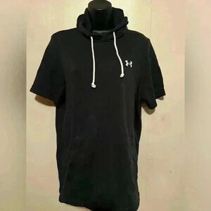 Under Armour Men's Black Sportstyle Terry Short Sleeve Hoodie